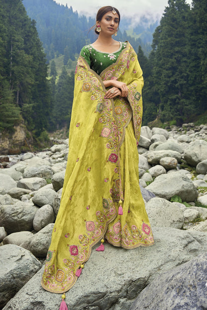 Yellow Saree brings sunshine and joy – ideal for Haldi, Eid, or summer events. Yellow Saree brings sunshine and joy – ideal for Haldi, Eid, or summer events. 