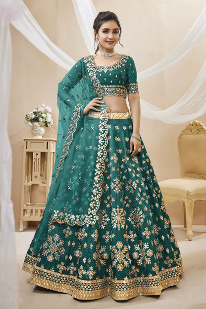 Experience bridal couture with lehengas that sparkle with intricate artistry. 