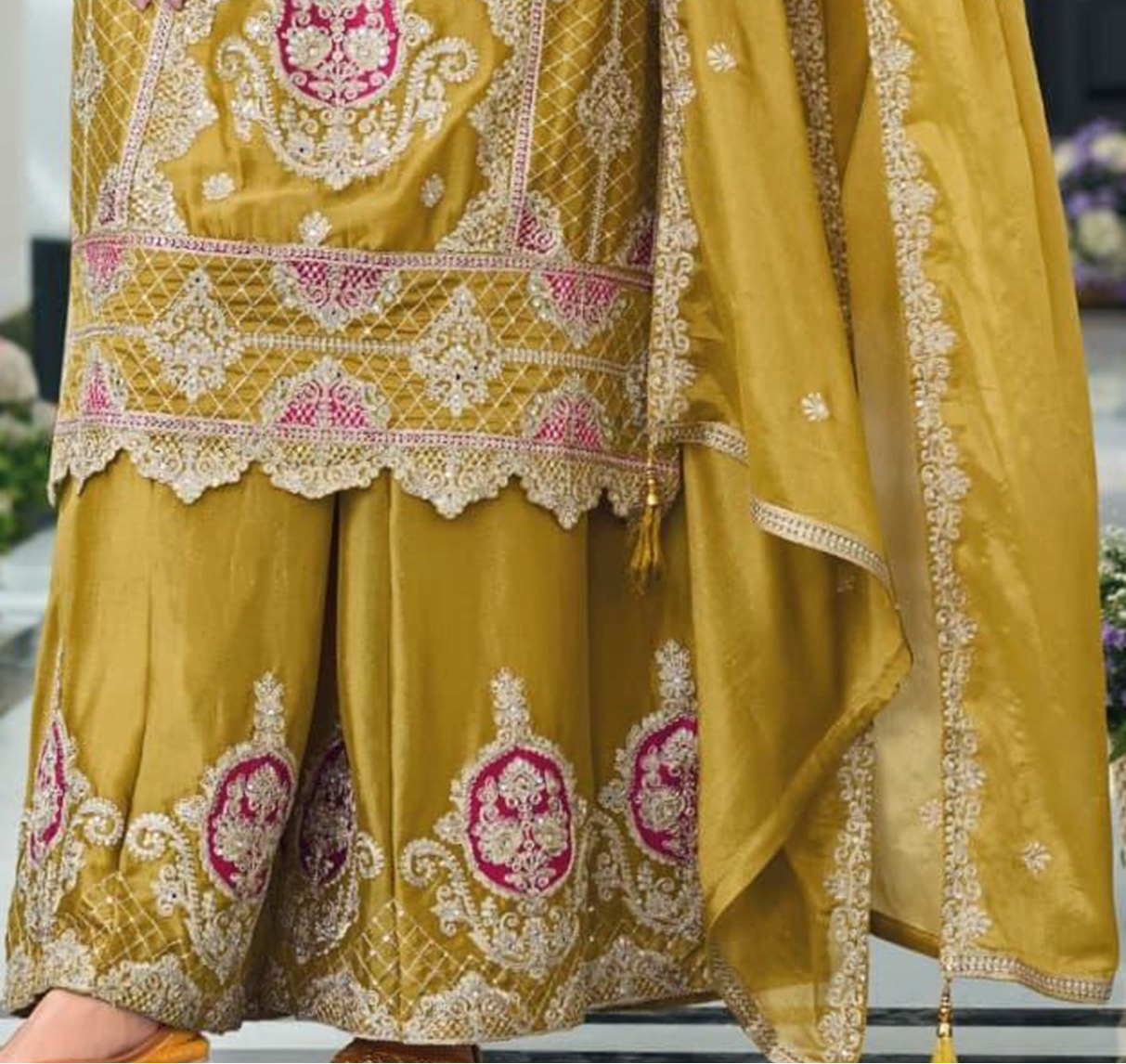 Wedding guest Anarkali outfit embroidered USA 