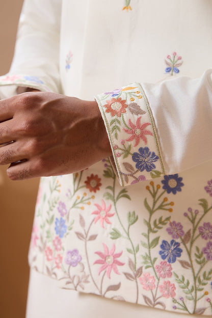 Indian men’s silk kurta with premium finish