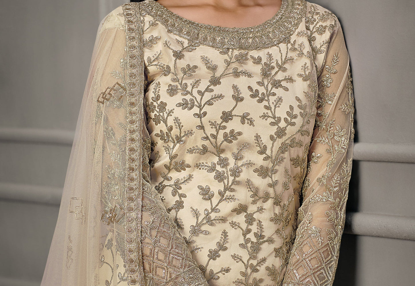 White net party wear salwar kameez for women