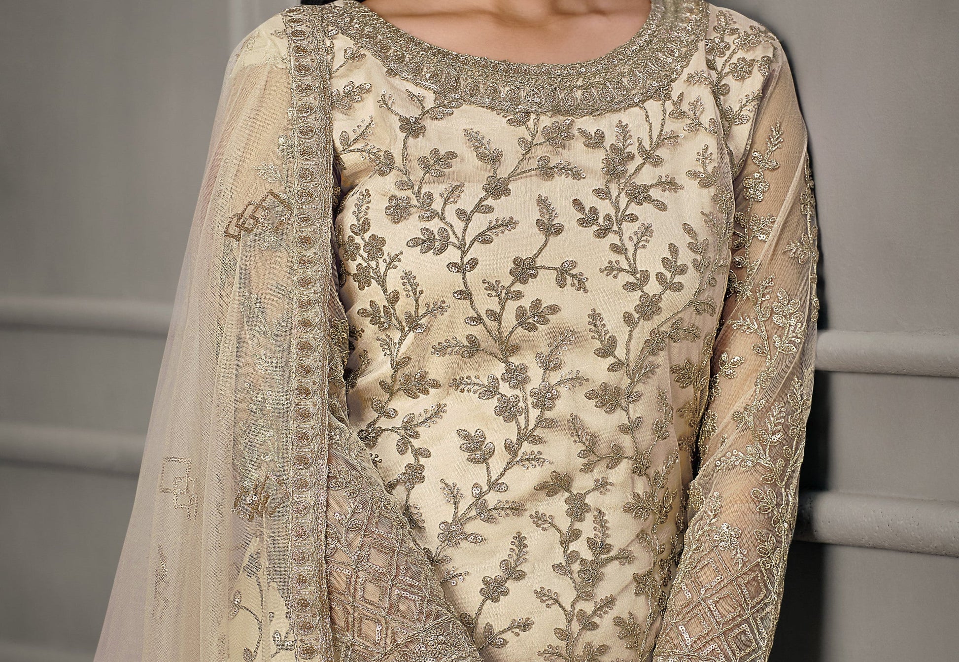 White net party wear salwar kameez for women
