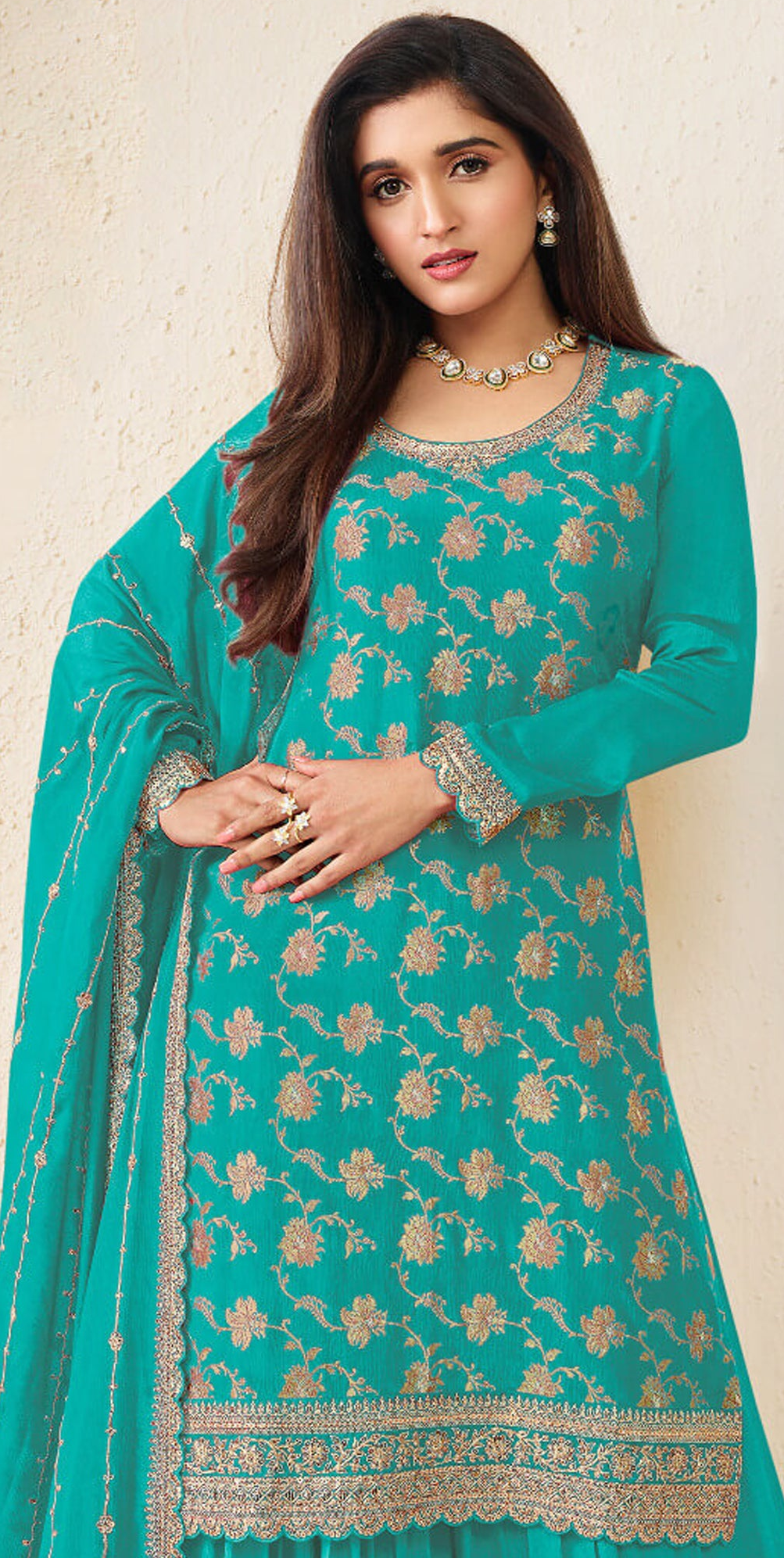 Designer Salwar Kameez Palazzo Embroidery work And Festivals 