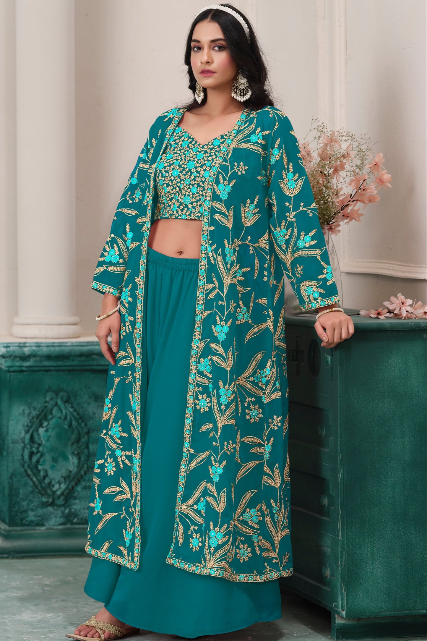 Indian Wedding Designer Western Palazzo Suit 