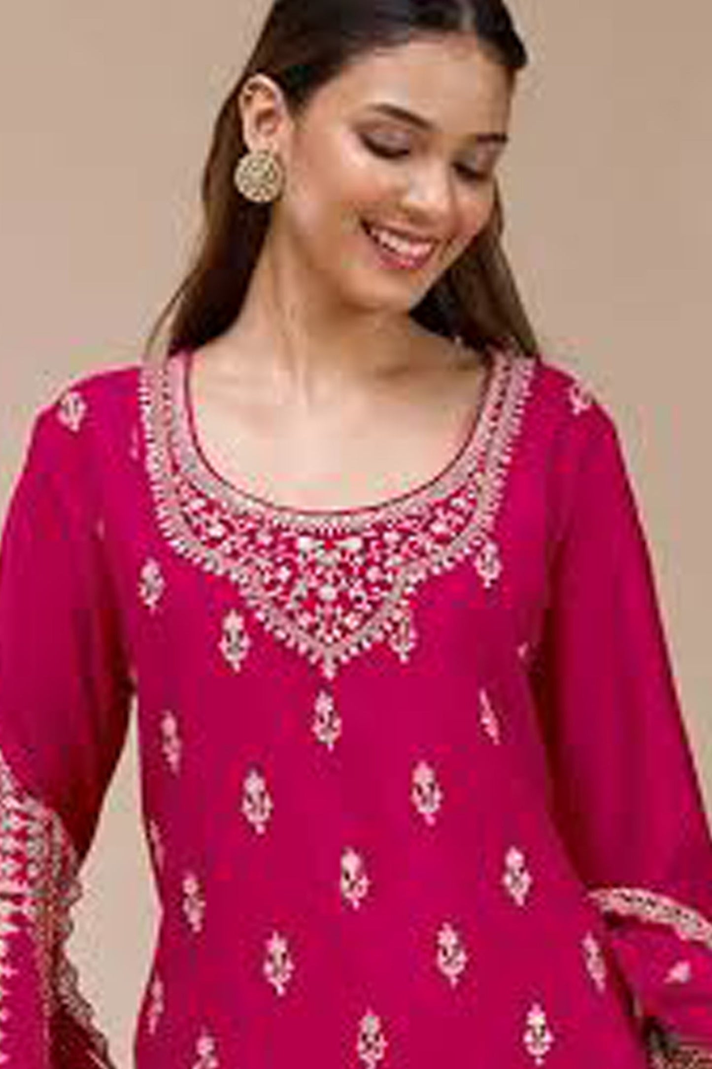 Embroidered Dress Suit For Wedding With Stylish Dupatta