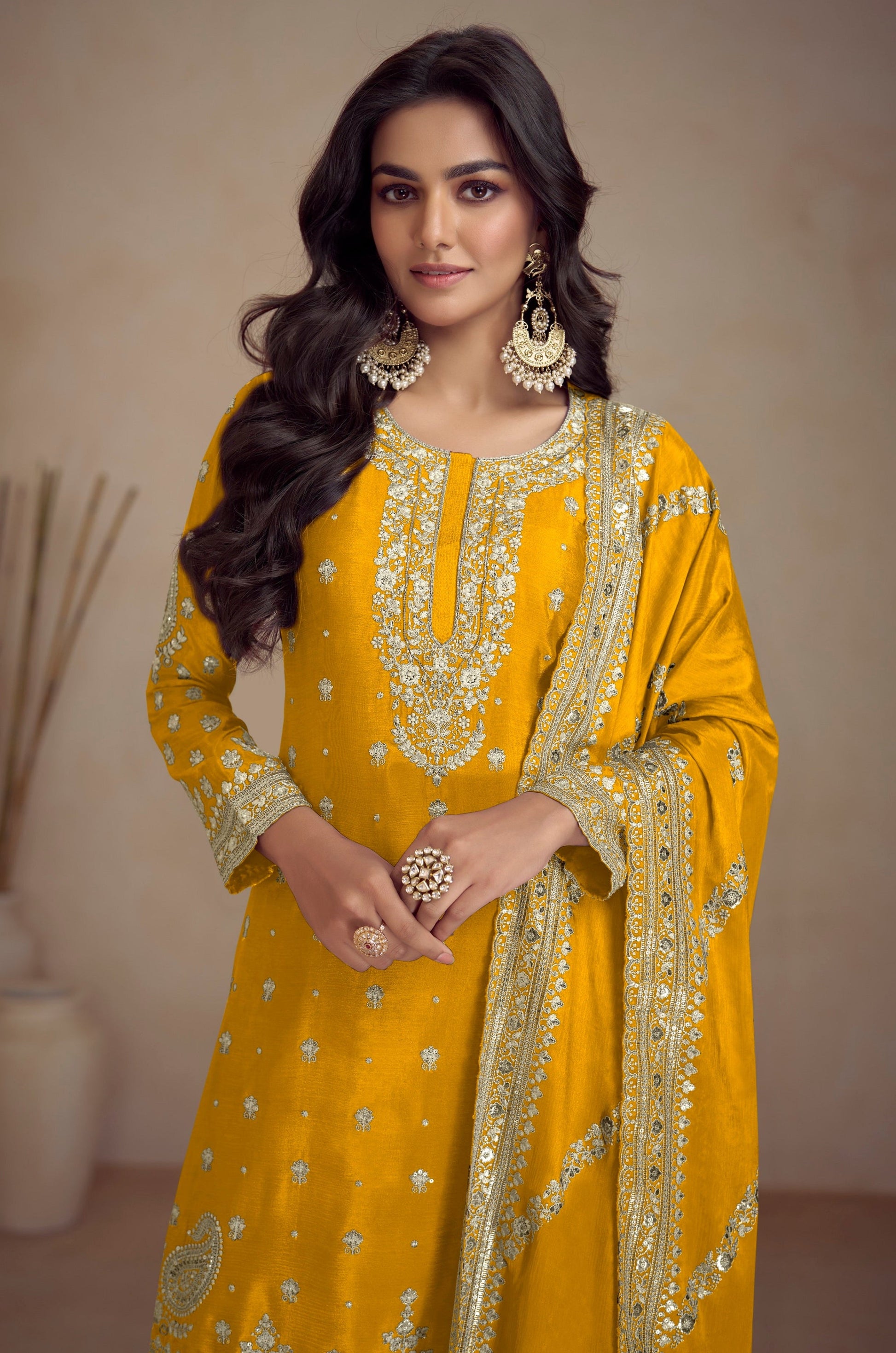 Indian Heavy Embroidered Function Palazzo 