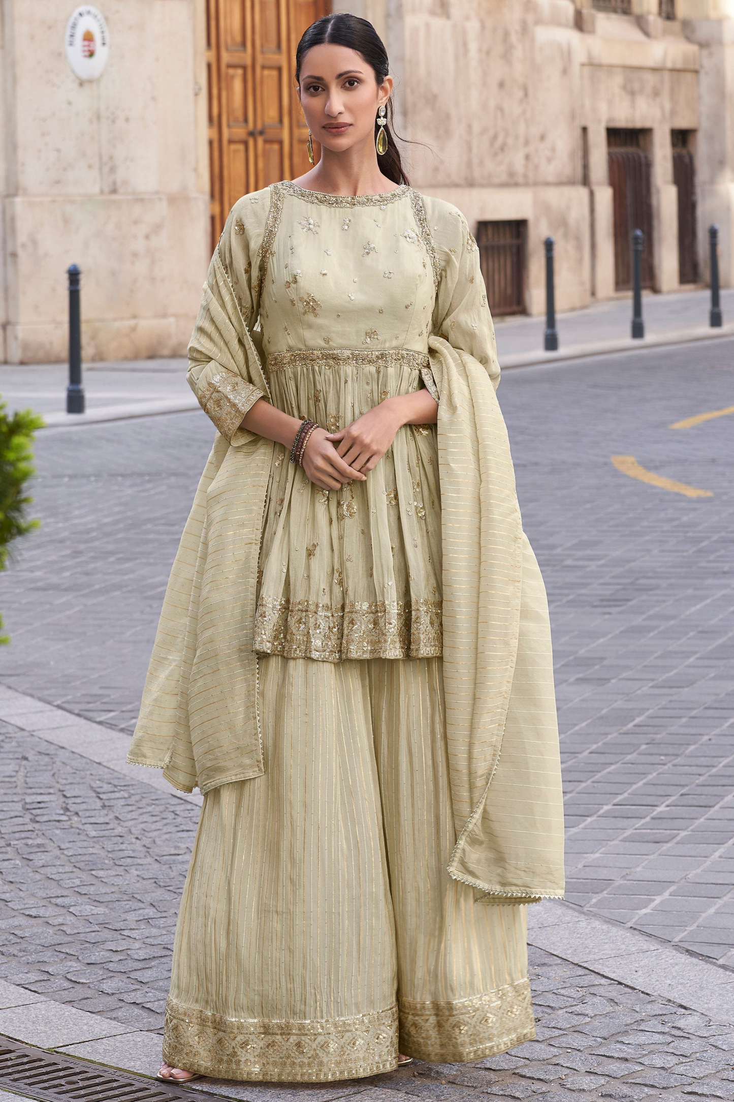 Festive Ready Pakistani Sharara Dress for USA Buyers