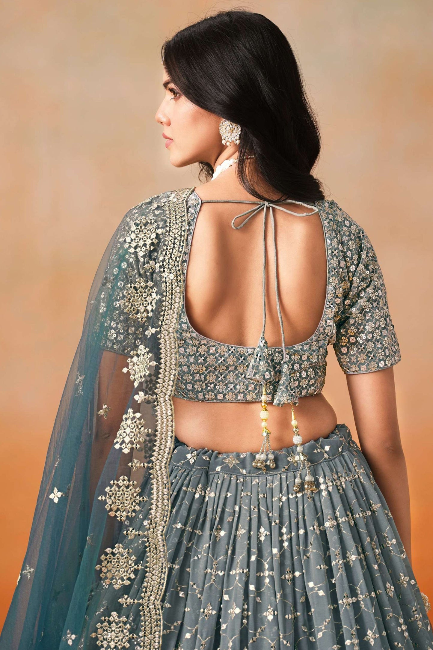 Bridal Red Lehenga Choli With Heavy Zari Work