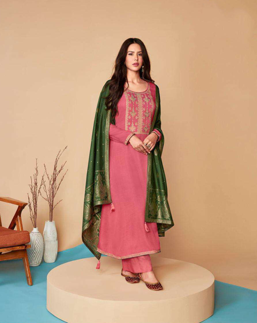 A go-to color for celebrations, pink blends joy and style in every thread.