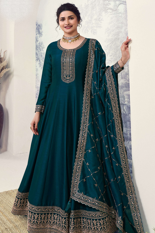 Stylish Long Desgner Anarkali Suit Silk Georgette With Dupatta For Wedding & Party Wear