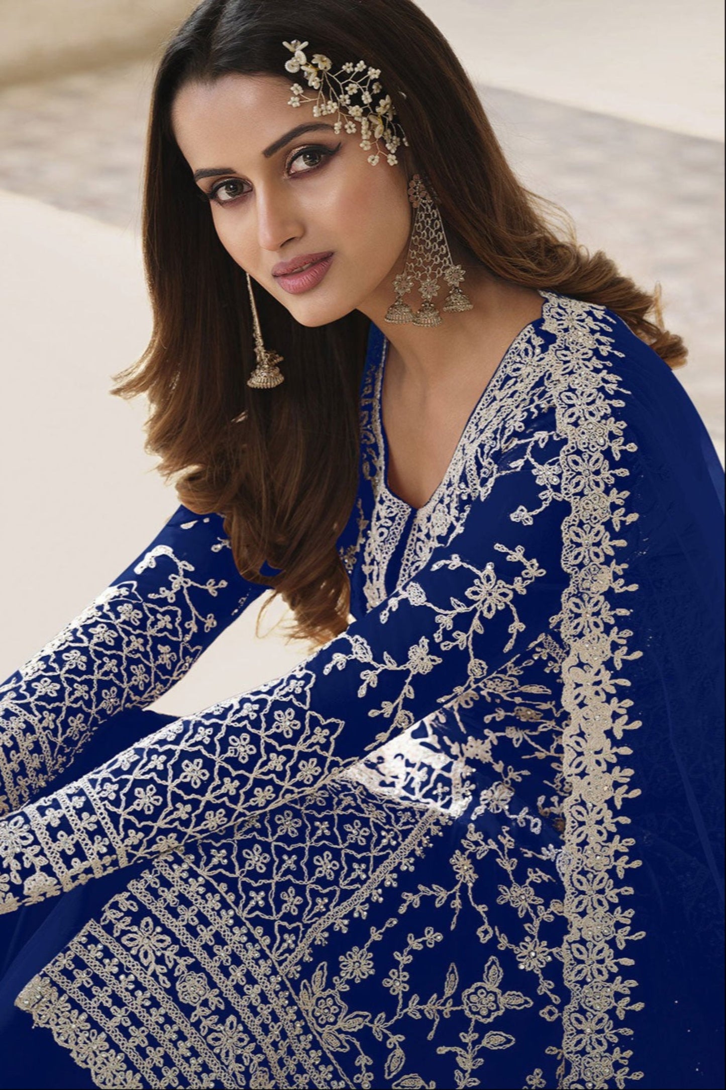 Blue Salwar Kameez Dupatta Dresses for USA