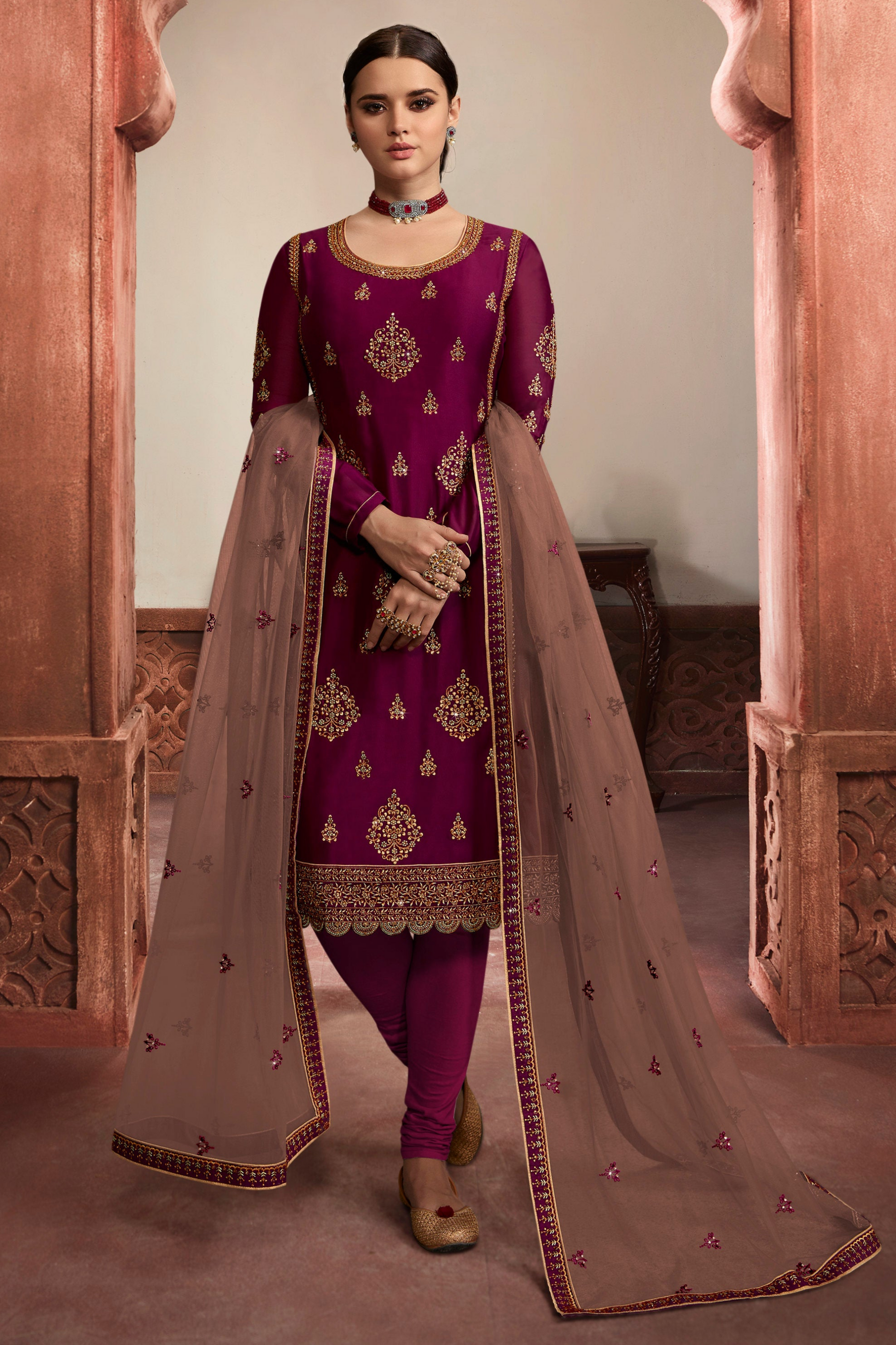 Full-length view of women kameez shalwar for weddings