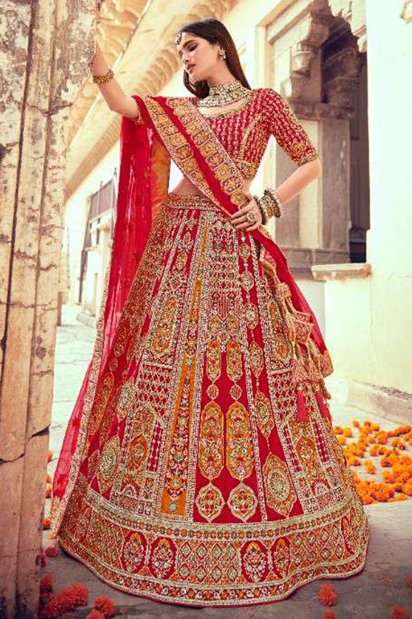 Celebrate love in a bridal lehenga that tells your unique story. 