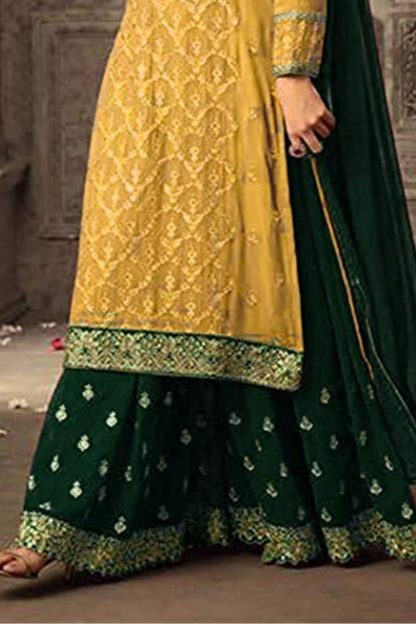 Indian Ethnic Embroidered Palazzo For Wedding Outfit