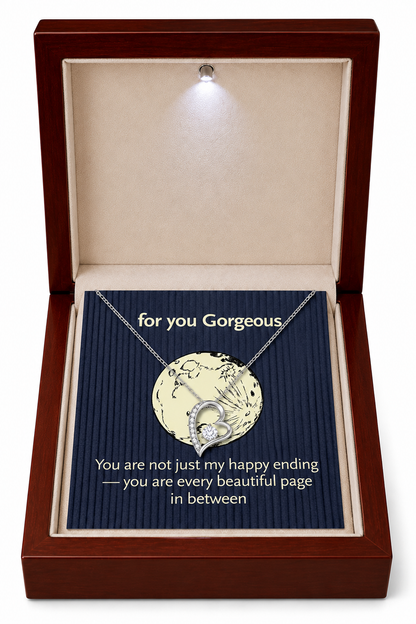 Romantic jewelry gift with inspirational message card for someone special