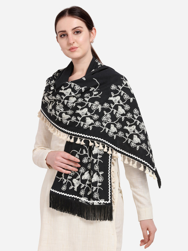 designer dupatta with floral printed work