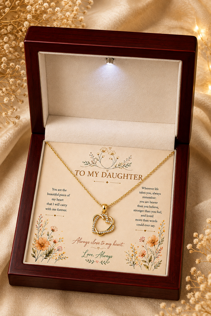 Heart pendant gift for daughter for birthday or Christmas