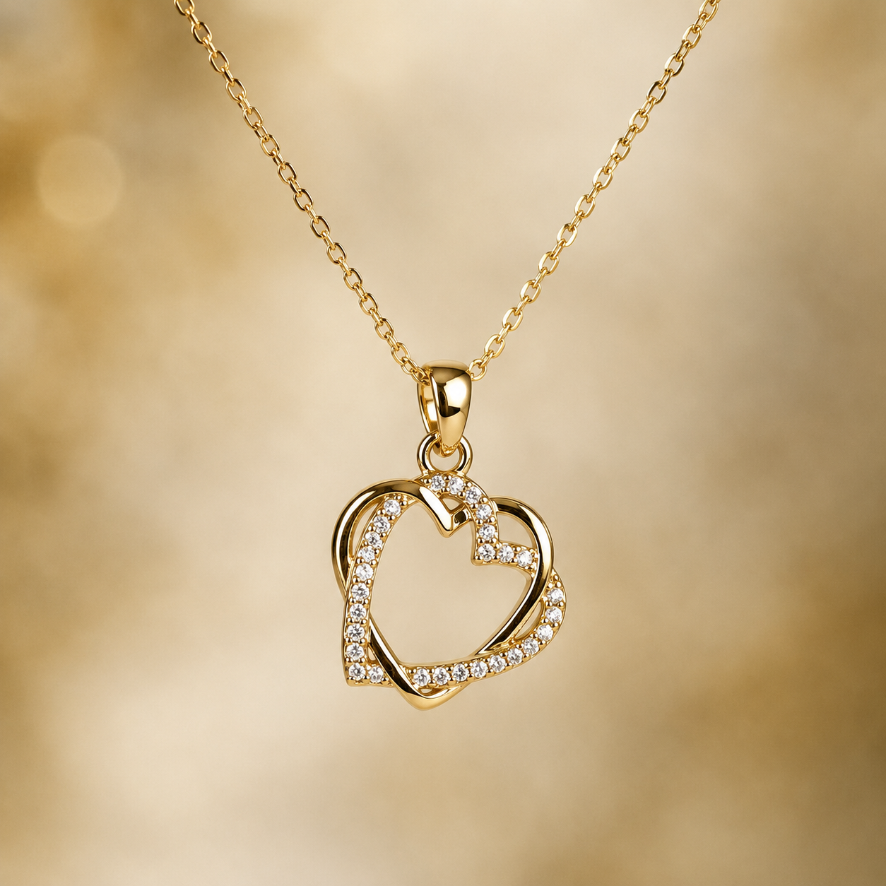 Heart pendant jewelry gift for daughter from mom or dad