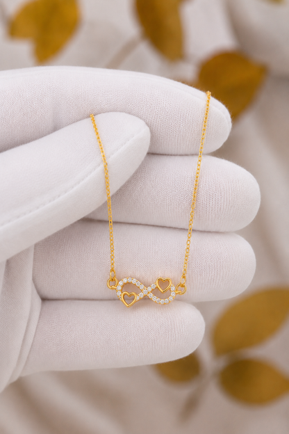 Father to daughter infinity necklace gift with proud and loving message card