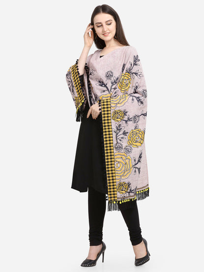 Grey dupatta paired with ethnic festive attire