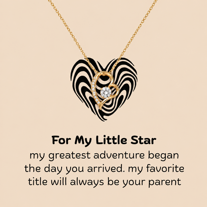 Heart pendant necklace gift for child with elegant presentation box