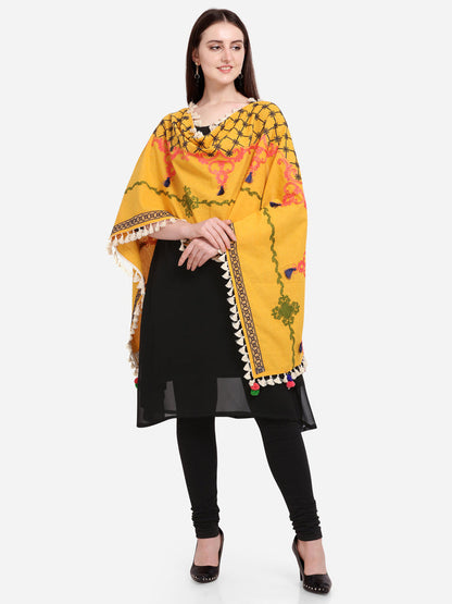 Elegant Yellow Dupatta For Traditional Styling