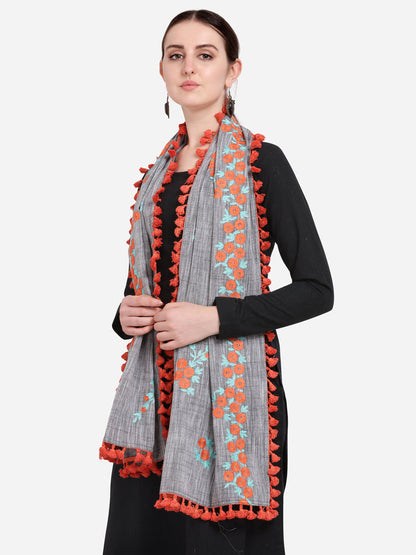 Neutral gray dupatta suitable for USA and AUS wardrobes