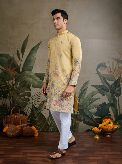 kurta dress men traditional indian attire studio shot 