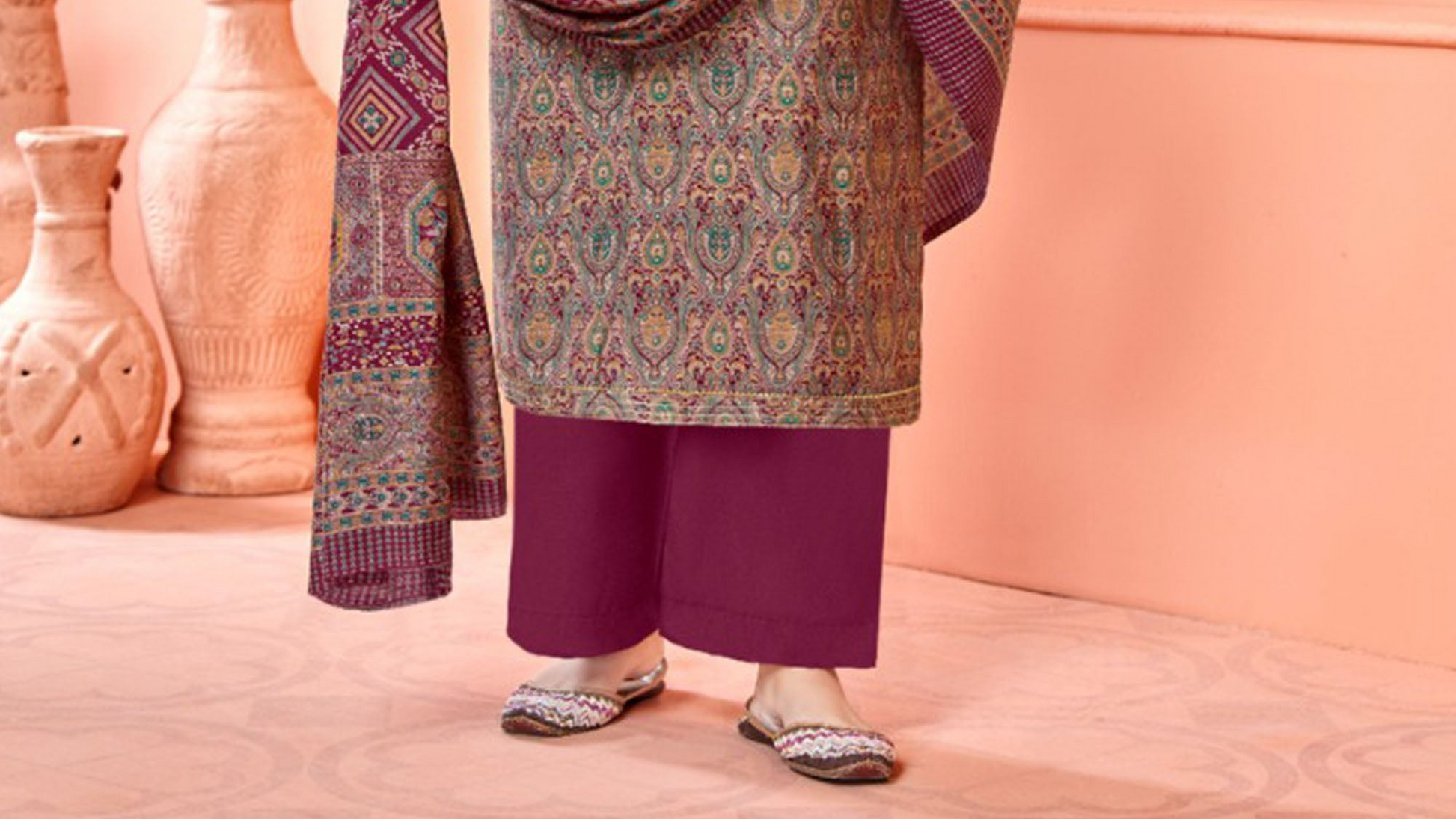 Premium Salwar Suit In Magenta For Usa Buyers