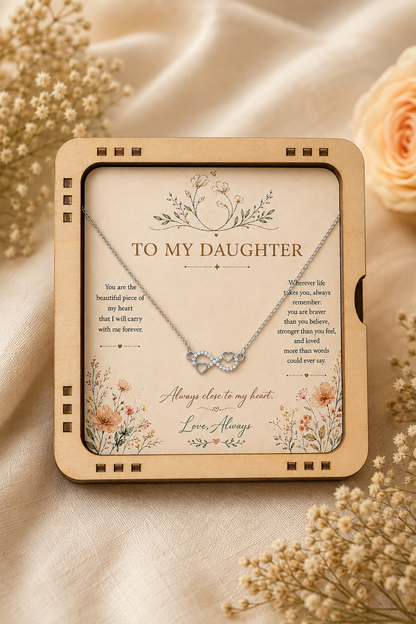 Emotional parent-child jewelry gift featuring little star heart infinity pendant