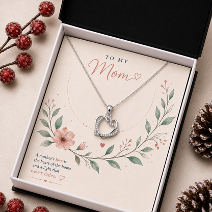 Mom heart pendant necklace 