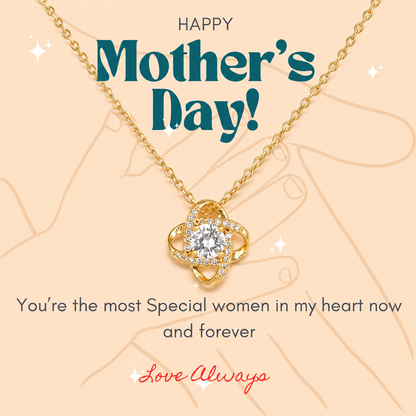 Mother necklace gift with emotional message card and jewelry box