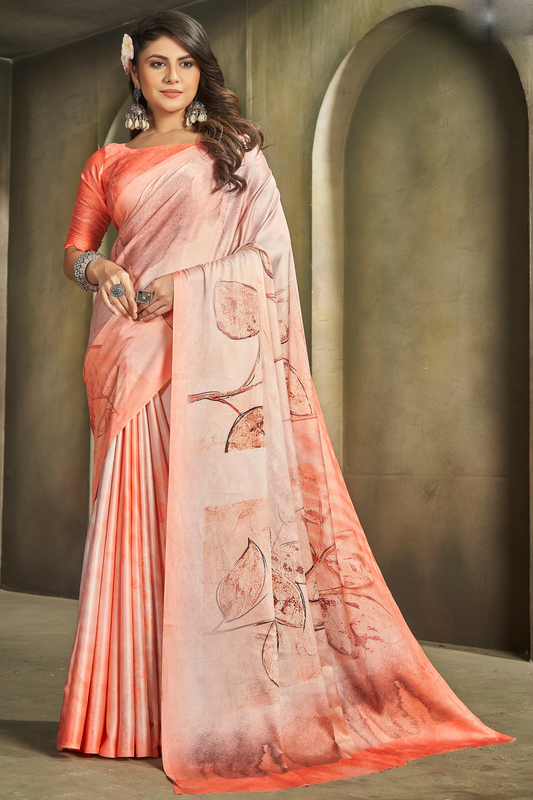 Orange Saree radiates warmth and vibrance â€“ perfect for traditional functions and cultural flair. 