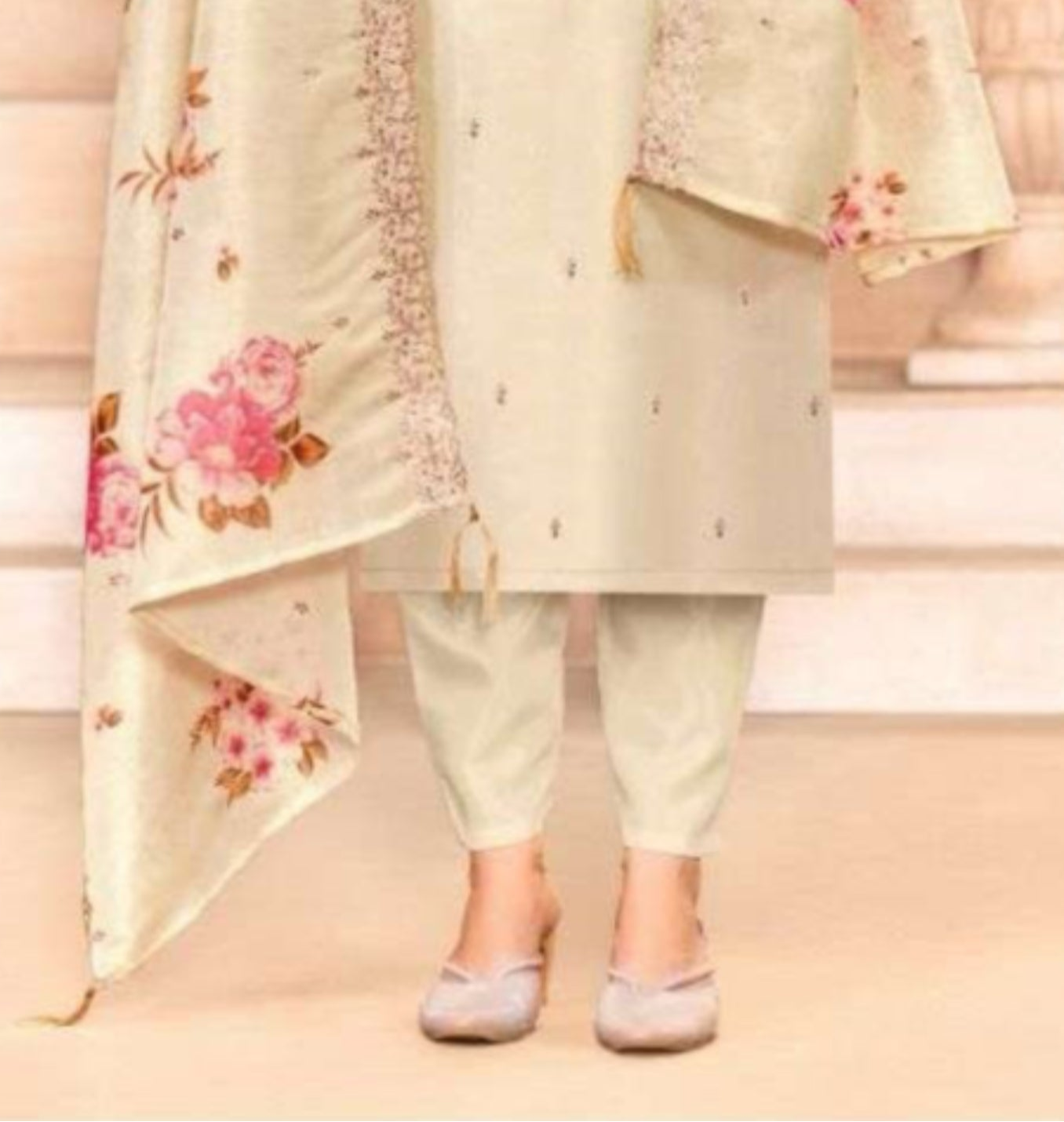 Cotton kurti and salwar set with modern print