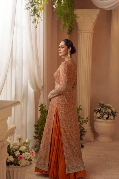 Anarkali gown with elegant drape and movement