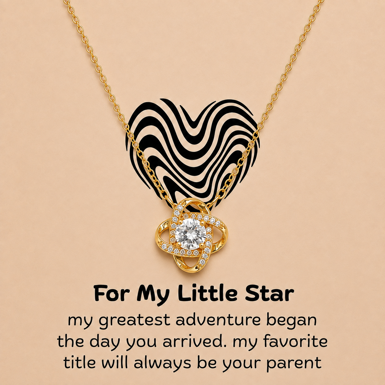 To My Little Star heart necklace gift