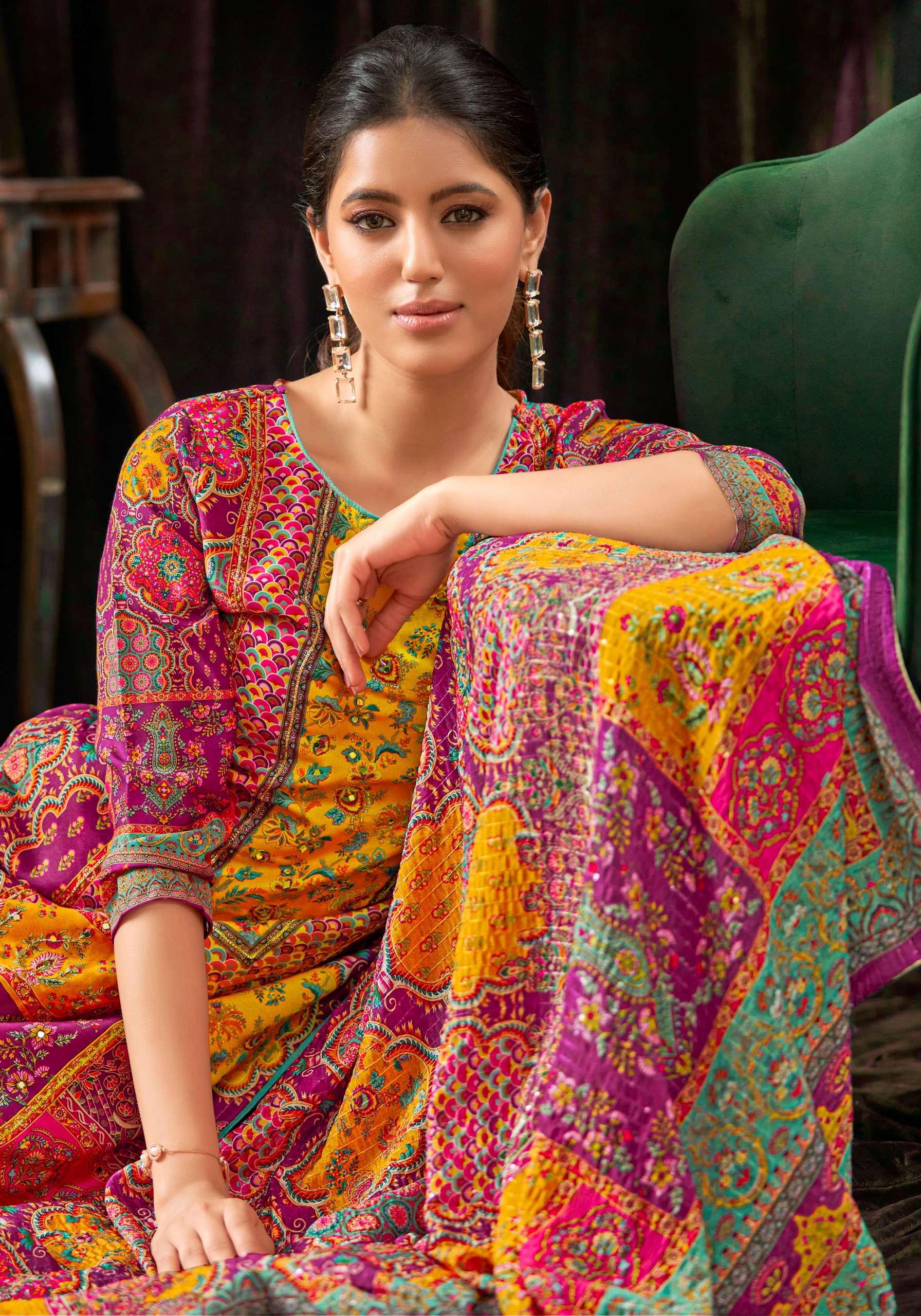 relaxed occasion pink palazzo pant suit styling