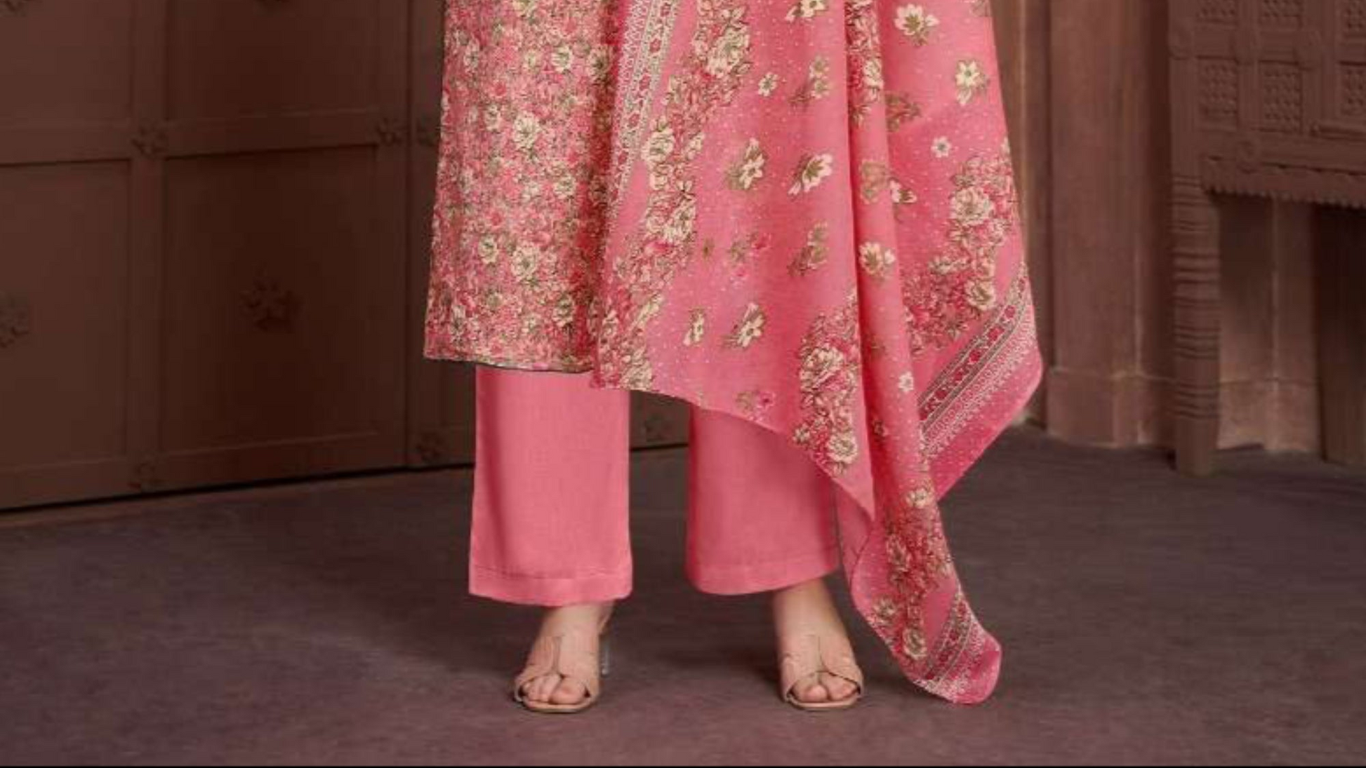 elegant pink salwar with breathable cotton fabric