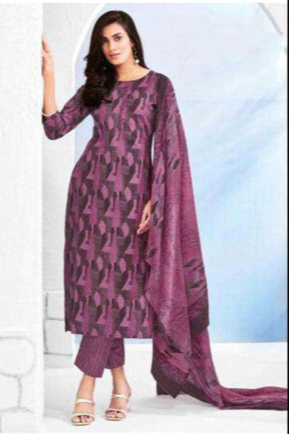 Pure cotton dresses in pink with digital printed salwar kameez
