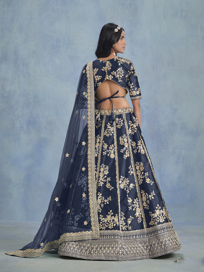 Blue Plazzo for Navratri â€“ Cool and classy, great for dancing through the night. 