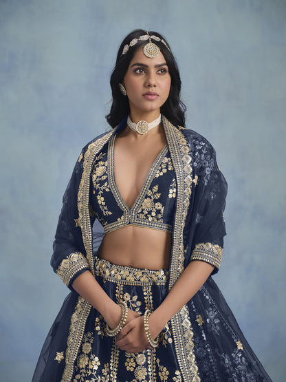 Blue Plazzo for Navratri â€“ Cool and classy, great for dancing through the night. 