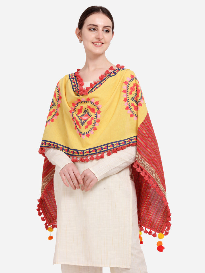 Digital print dupatta catalogue inspired red scarf look