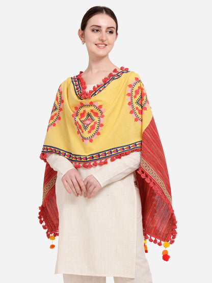 Digital print dupatta catalogue inspired red scarf look