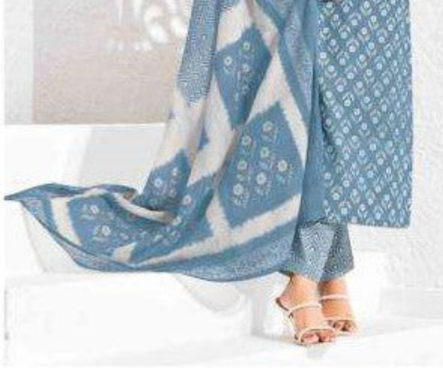 Comfortable Sky Blue Cotton Shalwar Kameez, perfect for daily use and casual outings.