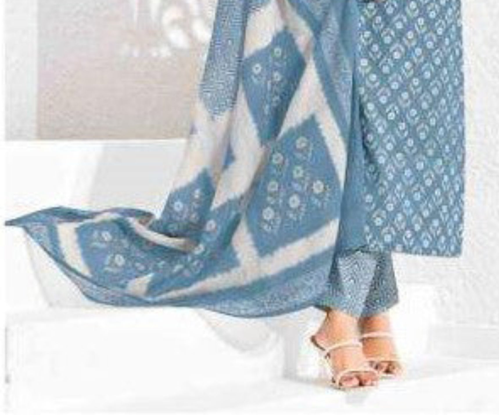Comfortable Sky Blue Cotton Shalwar Kameez, perfect for daily use and casual outings.