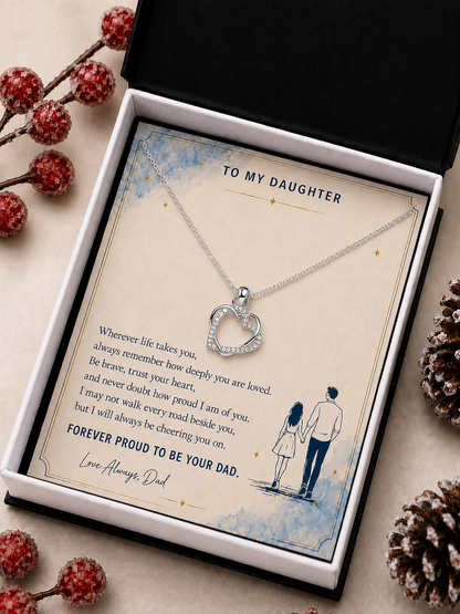 To My Daughter necklace gift from Dad with proud and loving message