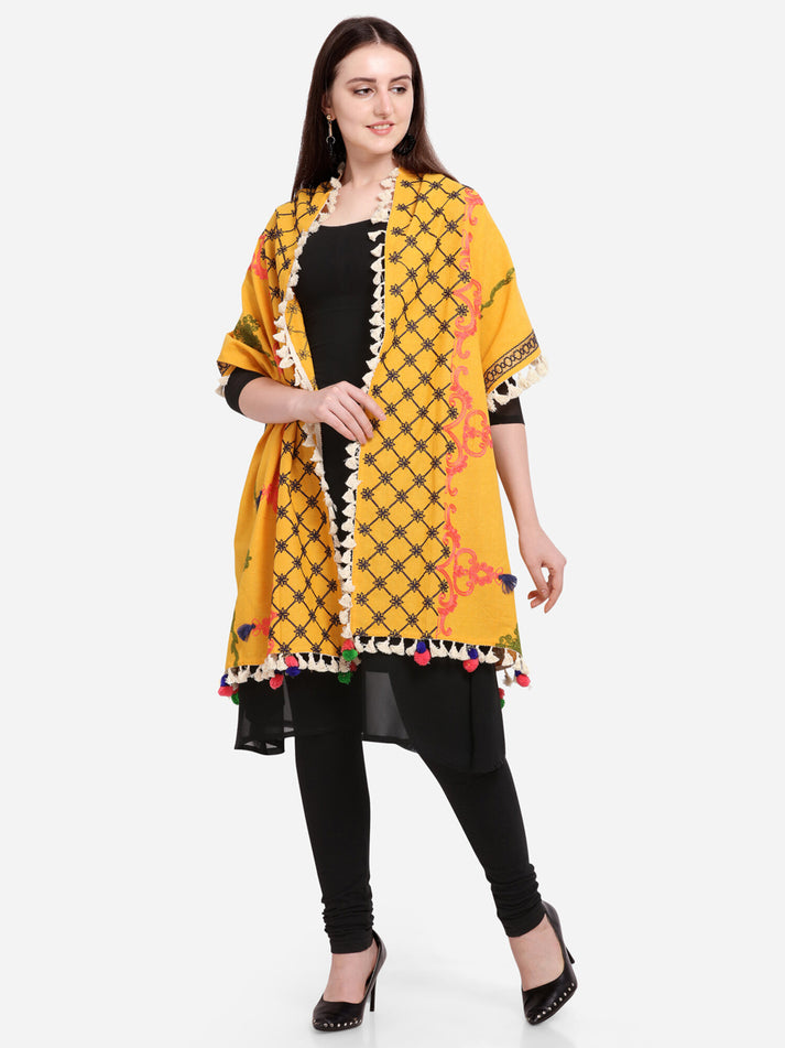 Haldi Dupatta In Soft Yellow Shade